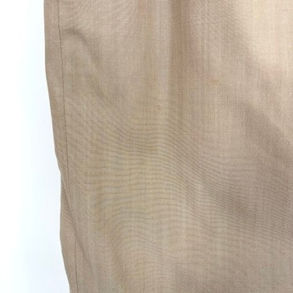 MaxMara Midi Skirt Midi Wool Silk Draped Lined Zip Pockets Beige Woven Size 10 - Picture 9 of 11